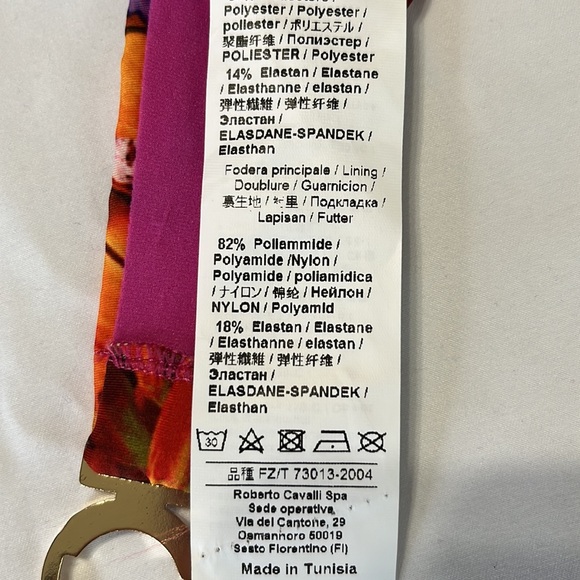 Roberto Cavalli Beachwear Bikini Fascia Bandeau Size S NWT - Picture 9 of 11